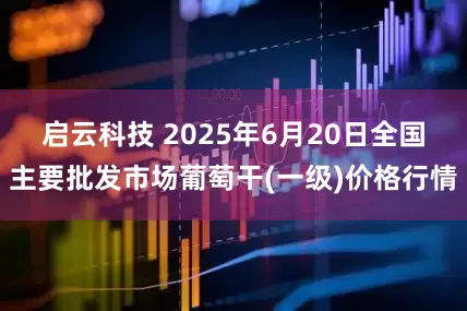 启云科技 2025年6月20日全国主要批发市场葡萄干(一级)价格行情