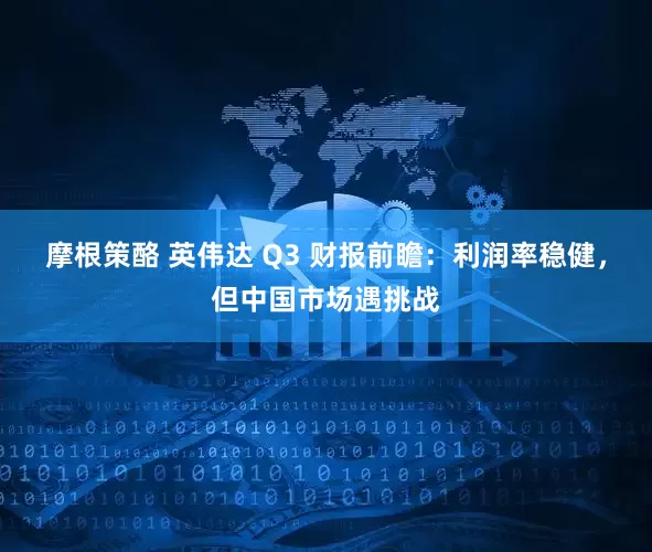 摩根策酪 英伟达 Q3 财报前瞻：利润率稳健，但中国市场遇挑战